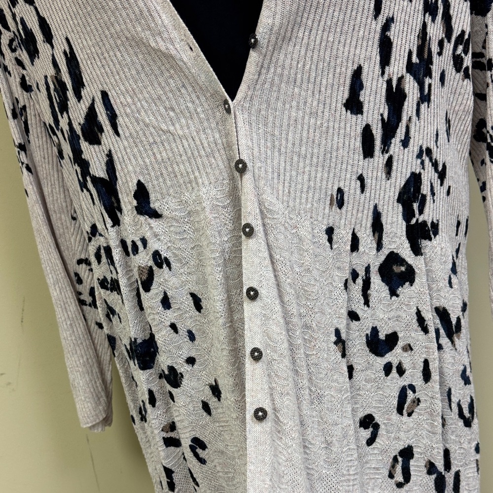 Leopard Print Button Front Cardigan - image 2
